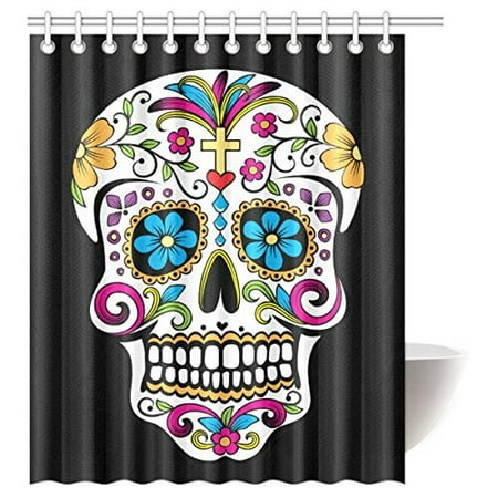 Ganma Dia De Los Muertos Shower Curtain Polyester Fabric