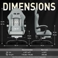 thumbnail image 4 of HLDIRECT Gaming Chair, Ergonomic Fabric Gamer Chair, Video Game Chair with Footrest and Massage Lumbar Cushion, Computer Office Chair, 4 of 9