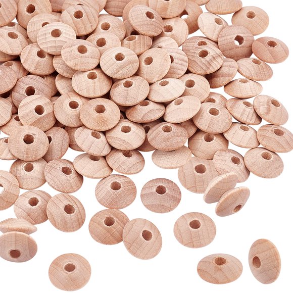 Perlas de madera PH PandaHall Abacus Rondelle de 12 mm para joyería artesanal