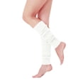 thumbnail image 2 of LAVA 2 Packs 80s Adult Neon Leg Warmers Knitted Crochet Long Boot Socks for Yoga Workout Dance Party Cream, 2 of 8