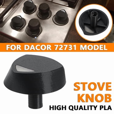 5-Pack Stove Knob Kit For Dacor 72731 Cooktop – 3D Printed, Clear Arrow