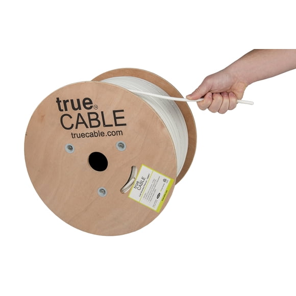 Cable Ethernet TRUE CABLE Cat6, blindado Plenum, 1000 pies, blanco