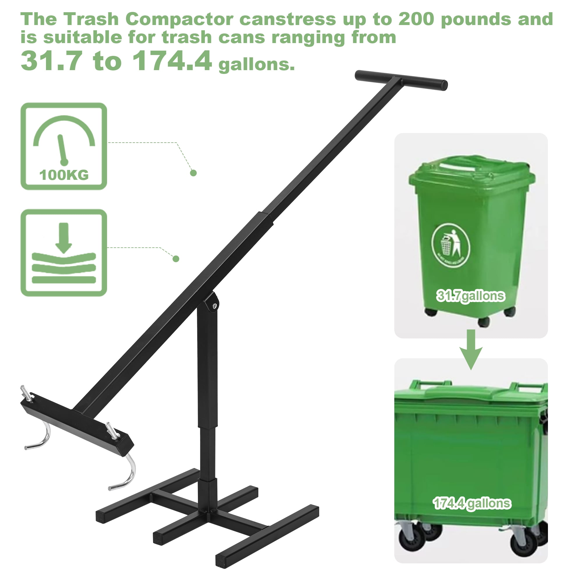 Ymokee Manual Trash Compactor, Waste Recycling Hand Tool