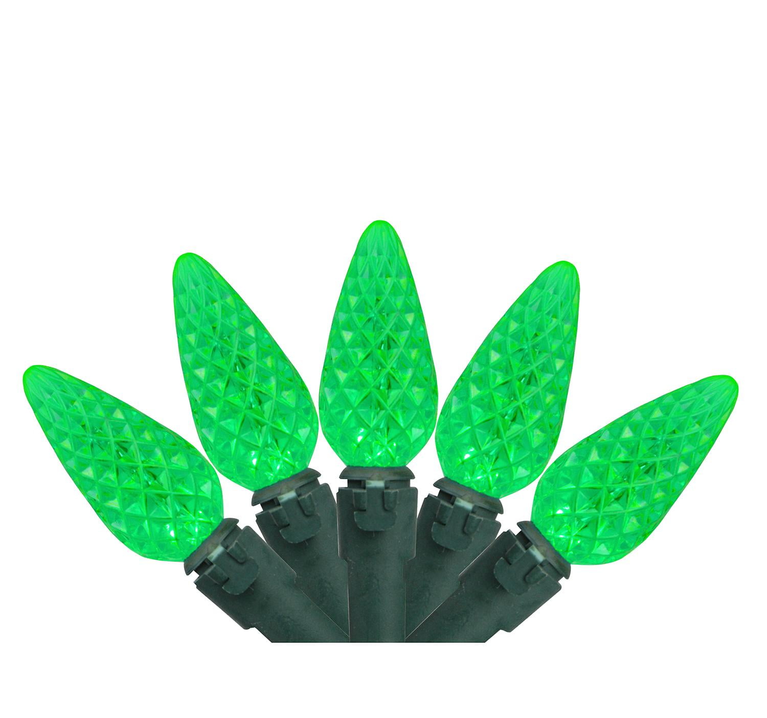 Set of 70 Green LED C6 Christmas Lights