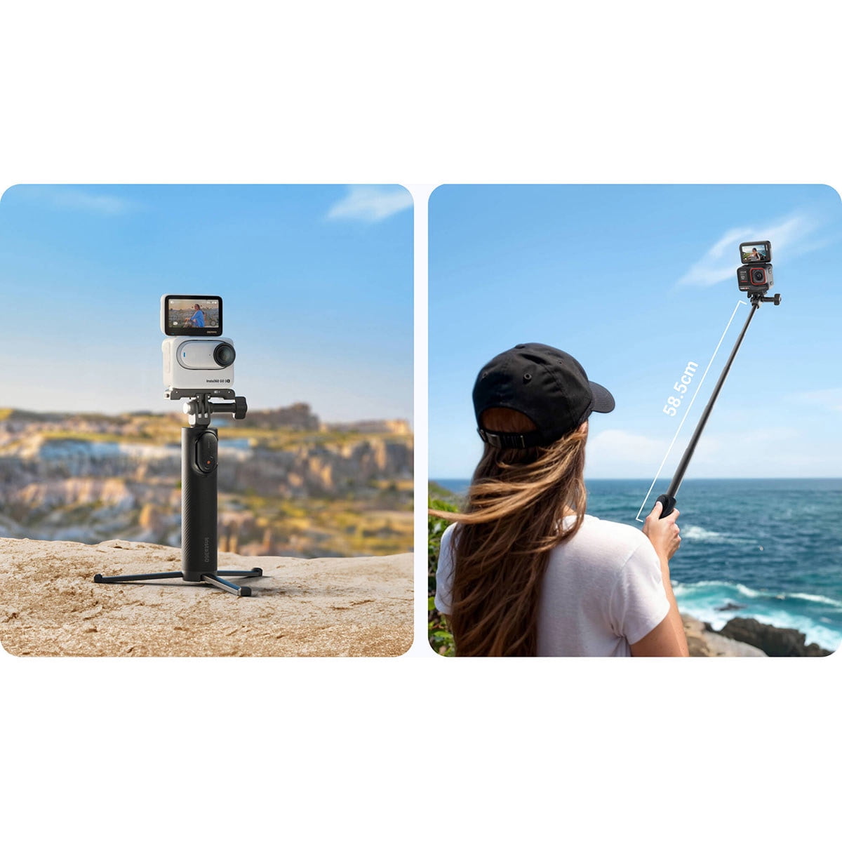 Insta360 23" Mini 2-in-1 Selfie Stick Tripod 2.0, Black