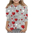 thumbnail image 1 of Lovzfmll Haut Graphique à Manches 3/4 pour Garçons et Filles, Col Rond, Décontracté pour Petites Filles 110, 1 of 5