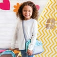 thumbnail image 3 of Adora Baby Doll Zig Zag Diaper Bag Accessories Changing Set Gender Neutral Teal Pattern Design for Kids 3 years & up, 3 of 4