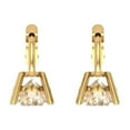 thumbnail image 4 of Clara Pucci 2Ct Natural Morganite Round Cut VVS1 Lever Back Drop Dangle 14k Solid hypoallergenic Gold Designer Earrings For February, 4 of 7