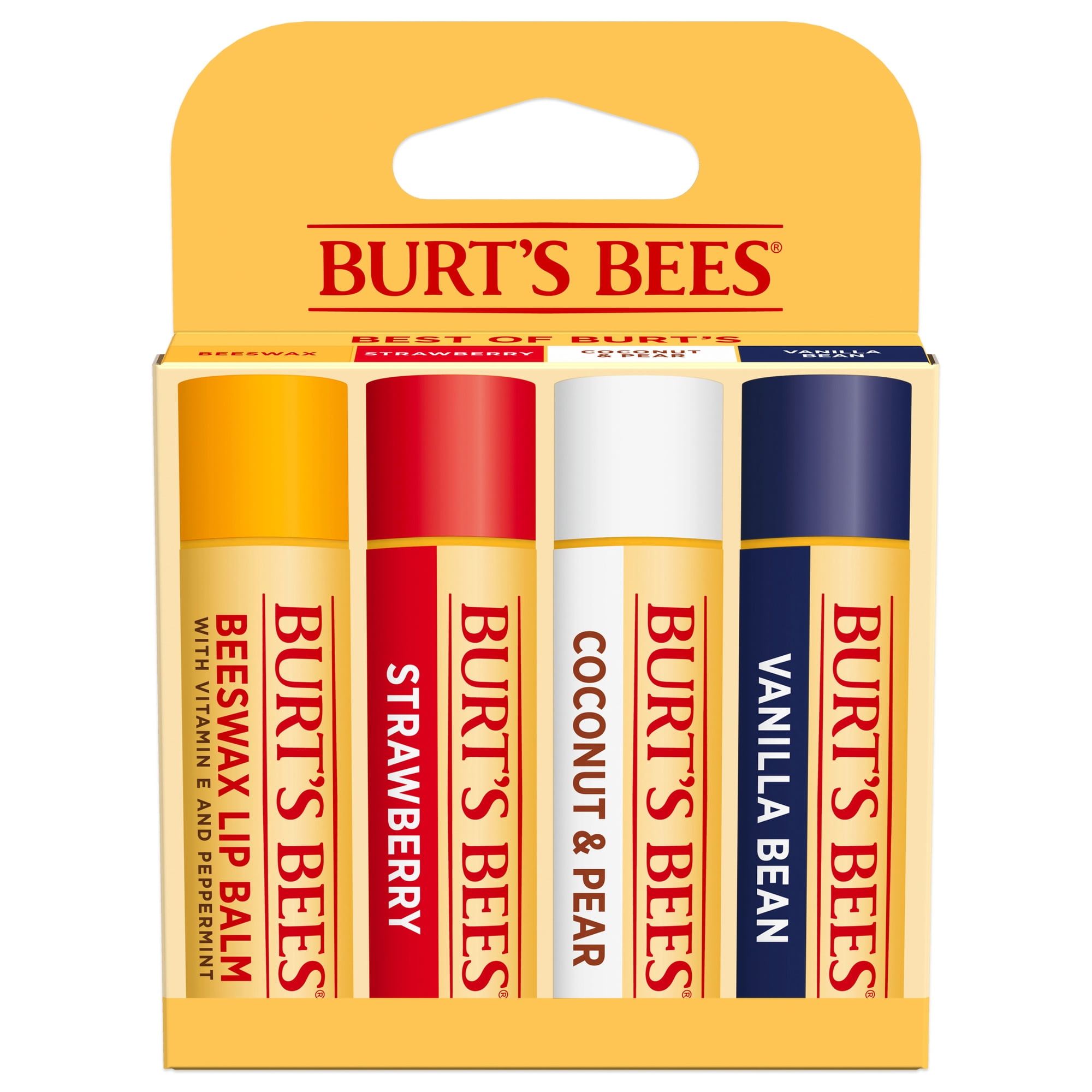 Burt's Bees Back to College Moisturizing Lip Balm Variety Pack, Multi-Flavor, 4 Pack
