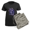 thumbnail image 5 of CafePress - Gargoyle Tattoo Women's Dark Pajamas - Women's Short Sleeve Print T-Shirt and Pants Dark Cotton Pajama Set, 5 of 7