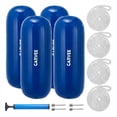 thumbnail image 2 of Kojooin Inflatable Boat Fenders 4-Pack, Ribbed Centre Design Boat Bumpers with Ropes and Pump for Pontoon or Sailboat, 2 of 8