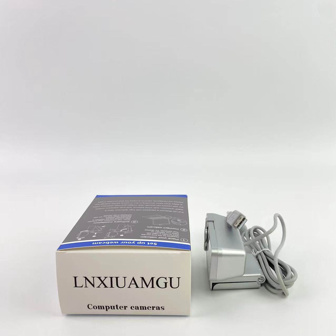 LNXIUAMGU Computer cameras,HD 1080p Webcam (300 FHD) - Monitor Camera with 95° Wide Angle, 360° Rotation Pan & Tilt, Dual Microphones
