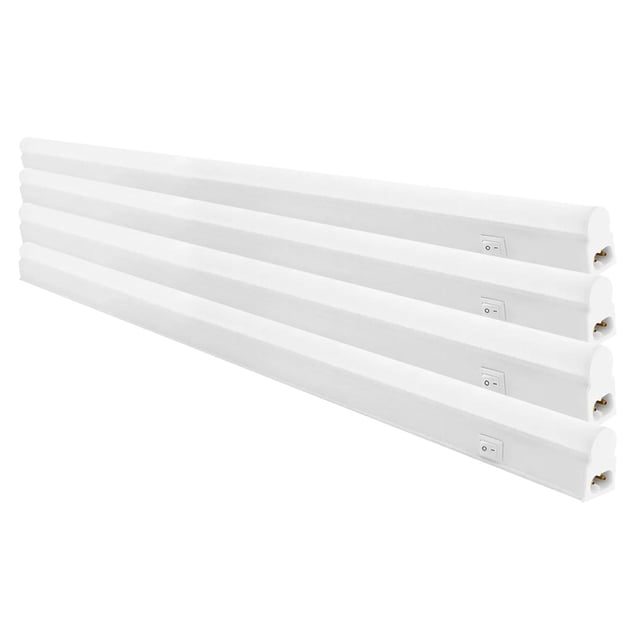 Lampara LED para Sobreponer LightTubo 4 pzas 4W Luz de Día 110/265 3000K 375 Lm Barra o Tubo LED Marco Policarbonato.