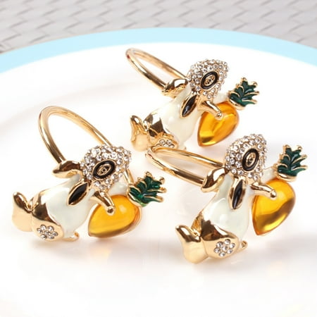 

Beechoice 6Pcs/Set Easter Bunny Napkin Rings Rabbit Napkin Ring Holders Napkin Ring Metal Napkin Holders for Easter Party Banquet Dinner Spring Table Decoration