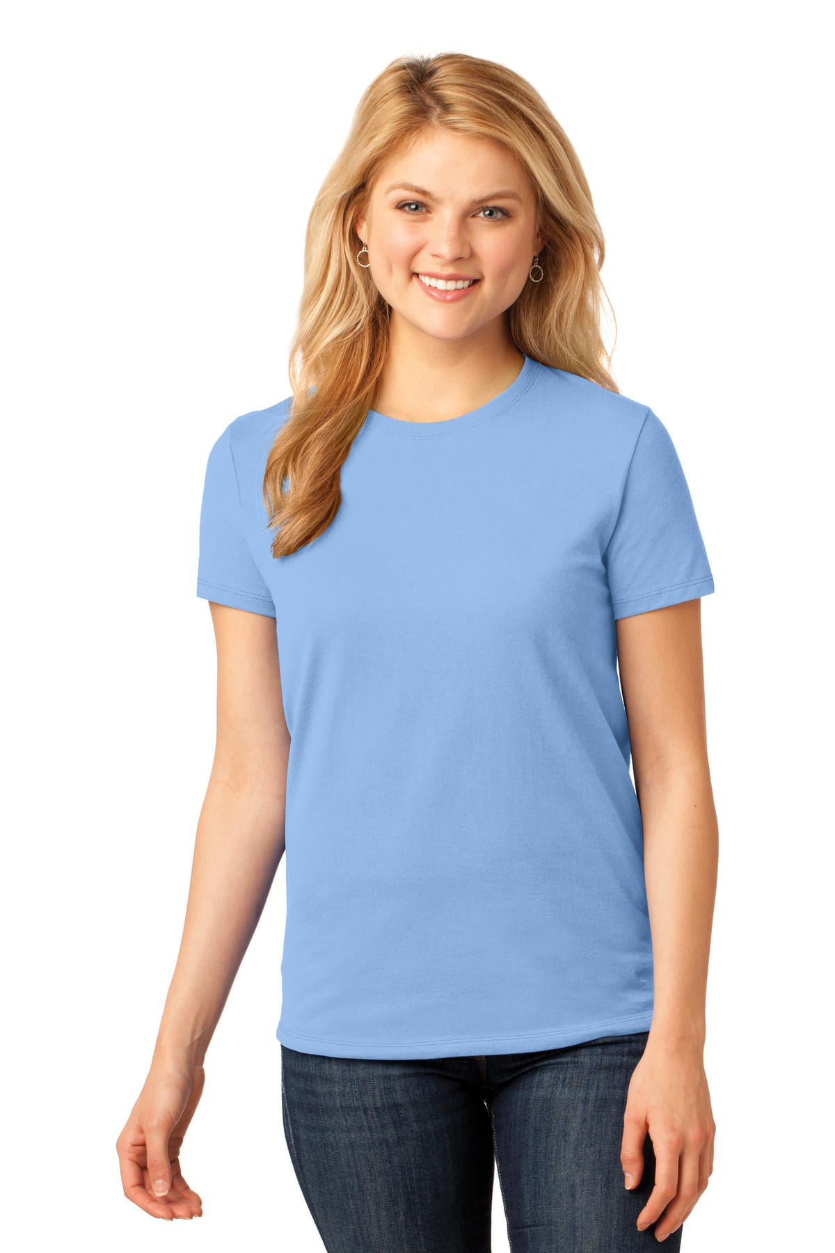 Port & 54oz 100% Cotton TShirt Blue, - Walmart.com