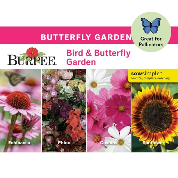 Burpee Bird and Butterfly Garden Starter Garden Flower Seed Collection, 1Pack