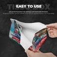 thumbnail image 5 of Lsque Tropical Vacation Essentials Printed Long Tissue Box Cover Holder, Facial Paper Organizer Dispenser,Triangle with Bottom Belt, PVC Leather Decorative Organizer, 5 of 9