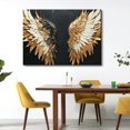 thumbnail image 2 of Shadudu Angel Wings Canvas Wall Art Artwork Black And Picture Angel Wing Abstract Canvas Feather Art Print Angel WingAbstract Angel Painting For Living Room 36x24in, 2 of 7