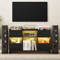 thumbnail image 7 of BROTTAR Record Player Stand with Vinyl Storage Cabinet, Turntable Shelf with 3 Color Lights and Human Body Sensing, Record Stand for Music Room Living Room, Black, 7 of 7