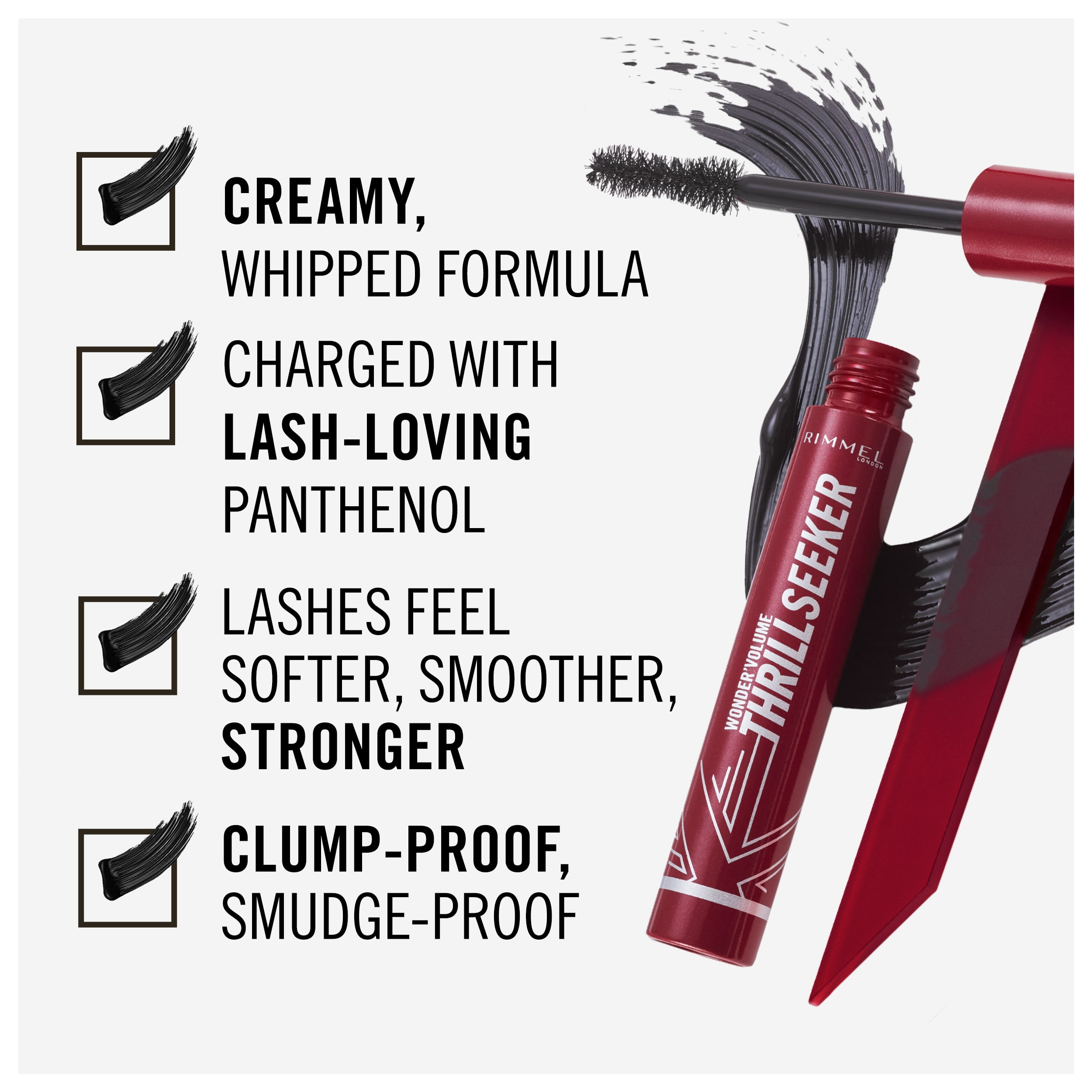 RIMMEL Wonder' Thrill Seeker Mascara, Extreme Black 001, 0.3 fl oz