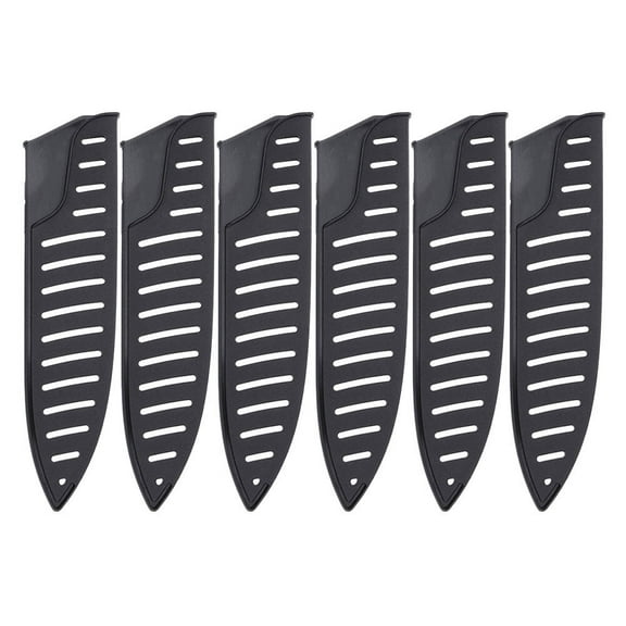 Black Plastic Knives Protectors for Kitchen Use PP Material Fits Various Chef Knives 6pcs