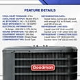 thumbnail image 4 of Goodman 15.2 SEER2 Central Split Unit Heat Pump AC/Heating System with 30' Install and 5K Backup Heat Kit | 4-Ton 48000 BTU, TXV Device, Single Stage HVAC System | R32 Refrigerant, 4 of 9