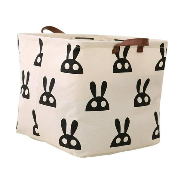Bolsa de almacenamiento cuadrada de tela plegable para ropa, artículos diversos, juguetes Conejo