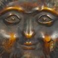 thumbnail image 6 of DecMode Rustic Metal Round Sun Face with Rays Wall Décor, 36"D Features Brown Distressed Tarnished Surface, 6 of 15