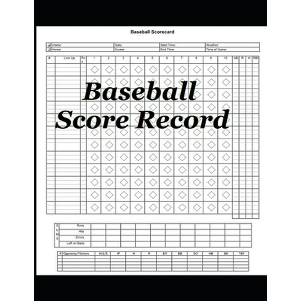 Baseball Score Record The best Record Keeping Book for Baseball Teams