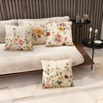 thumbnail image 7 of 18” x 18” Farmhouse Floral Flax Decorative Pillow Case, Invisible Zipper (4 Count), 7 of 7