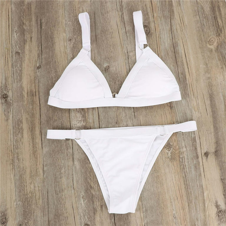 Ausyst Bikini Sets For Women Bandeau Bandage Bikini Set Push-Up Brazilian  Swimwear Beachwear Swimsuit Summer Clearance 