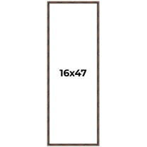 16x47 Frame Brown Bamboo with Dark Coffee/Walnut Finish | Solid Wood Picture Frame Width 0.75