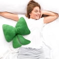 thumbnail image 1 of Christmas Decorative Pillow Cover Soft Furry Bowknot Design Cozy Throw Cushion, 1 of 6