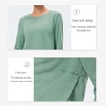 thumbnail image 3 of Camisas de mujer Camisa de entrenamiento de manga larga Gimnasio al aire libre Senderismo Tops Ligero de secado rápido - Verde Zhivalor BST3003678-1, 3 of 7