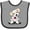 Heather and Black, variant on Inktastic Cream Doodle Pup Boys or Girls Baby Bib
