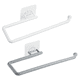 thumbnail image 5 of Billuyoard Portarrollos de papel de cocina, toallero autoadhesivo de plástico, estante colgante móvil de 180 grados, accesorios Organizadores de utensilios de cocina Gris, 5 of 6