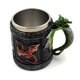 thumbnail image 4 of Vaso de diseño único en 3D para café o cerveza, fabricado en acero inoxidable 304 y resina, capacidad de 450ml, ideal para hogar, bares o restaurantes, con detalle de dragón., 4 of 6