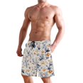 thumbnail image 2 of Dailycode Men's Quick Dry Swim Trunks Beach Shorts Casual Summer Board Shorts with Pockets, Colorful Shells Seaweed, 2 of 8