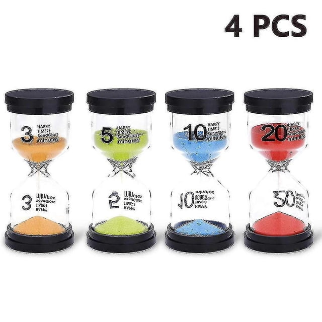 4pcs 4colors Hourglass Sand Timer 3 Min/ 5mins /10mins /20mins Timer GuanGuan