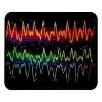 PhooArto Comfortable Mouse Pad Electrocardiograms Colorful Desktop Mousepad , 21 x 25 cm Mouse Mat, Non-Slip Rubber Base, Improves Speed and Precision