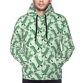 thumbnail image 2 of Bingfone Dinosaurs on Roller Skater Men's Drawstring Hoodie Long Sleeve Pocket Sweatshirts-Small, 2 of 6