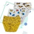 thumbnail image 4 of EnJoCho 3PCS Boys Cotton Underwear Ultra Soft Triangle Cut Stretchable Waistband Playful Cartoon Prints for Active Toddlers 2-8 Years, 4 of 4