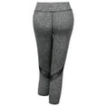 thumbnail image 2 of FashionOutfit Women's Sports Yoga Fitness Workout Front Mesh Insert Stretch Capri Leggings, 2 of 4