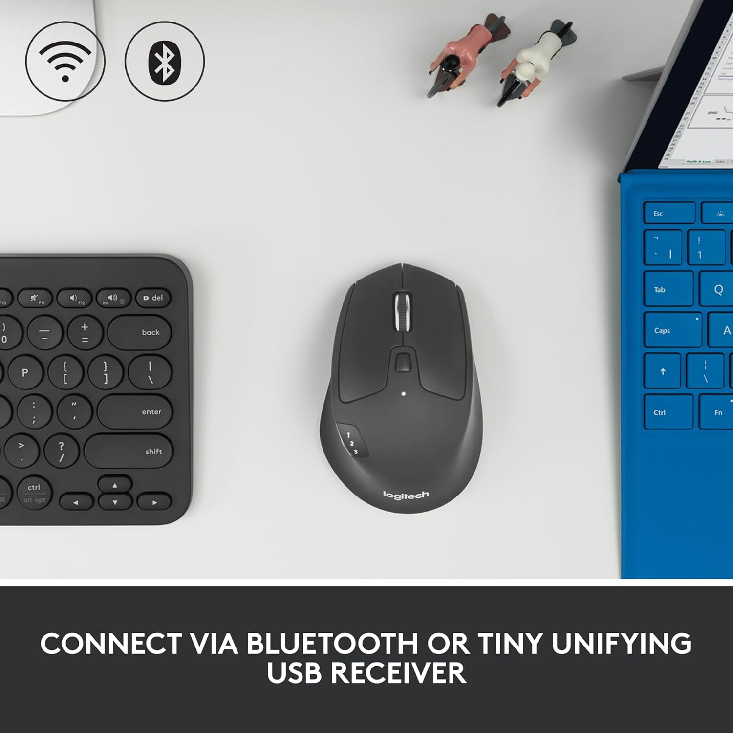 MX Master 2S Bluetooth Edition Wireless Mouse Multi-Surface Hyper-Fast Scrolling Ergonomic Rechargeable Connects Up to 3 Mac/PC Computers - Graphite