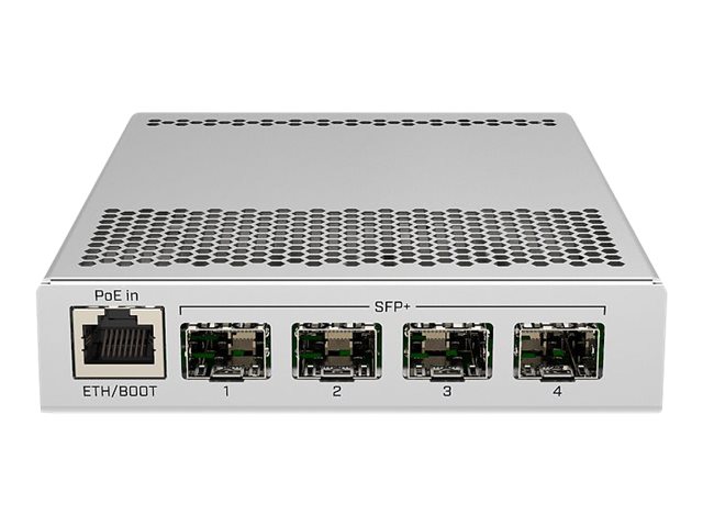 MikroTik 5-Port Desktop Switch, 1 Gigabit Ethernet Port, 4 SFP+ 10Gbps Ports (CRS305-1G-4S+IN)