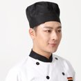 thumbnail image 4 of Xinwanna Chef Hat Unisex Kitchen Hat Hotel Restaurant Cook Cap Pleated Design Solid Color Waiter Chef Work Cap Mushroom Hat (Black,One Size), 4 of 13