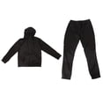 thumbnail image 1 of Conjunto de sudadera deportiva informal para hombre, chaqueta informal con cremallera, chándal con cremallera, traje deportivo negro unisex, 1 of 15