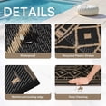 thumbnail image 3 of DEORAB 9'x12' Outdoor Rugs Waterproof Patio Reversible Plastic Carpet Camping Outside Mat,Black & Brown, 3 of 8