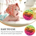 thumbnail image 3 of Inflatable Rainbow Volleyballs Beach Ball Sports Pool Ball Indoor and Outdoor Playing Inflatable Ball, 3 of 5