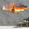 thumbnail image 4 of Startonight Large Canvas Wall Art Beach - A Boat at Sunset - Huge Framed Modern Set of 7 Panels 40 x 95 Inches, 4 of 5